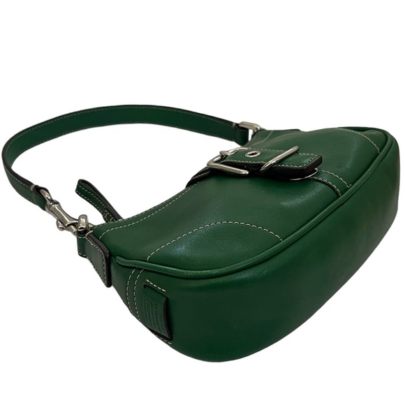 Coach Y2K Demi Hampton Green Leather Mini Hobo Bag Buckle 7542 Vintage 2005 RARE - Picture 6 of 12